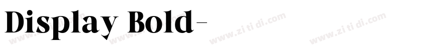 Display Bold字体转换